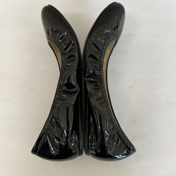 Vera Wang Lavender Black Patent Leather Ballet Flat Shoes‎ Women 6.5 M Classic - Picture 3 of 12